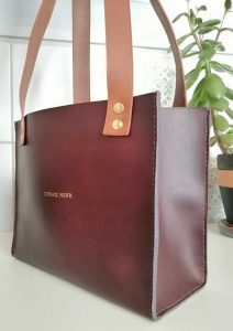 cabas cuir fabrication artisanale charente-maritime