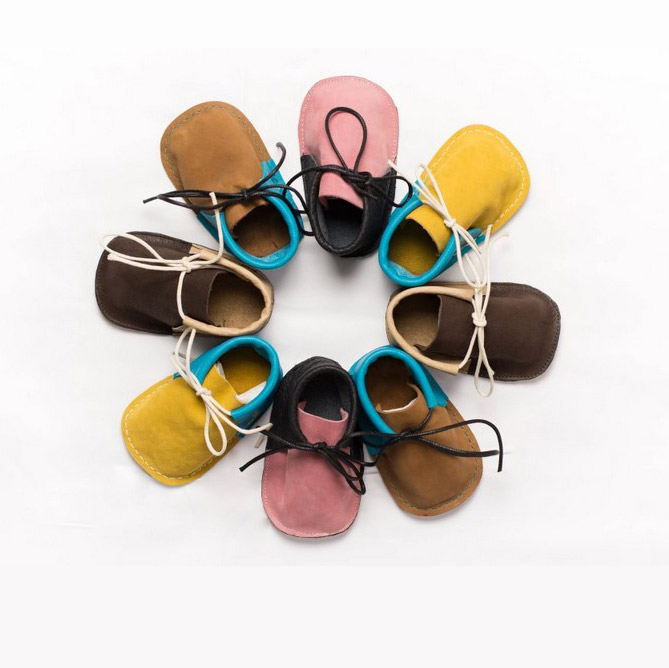 chaussons bébé cuir fait main