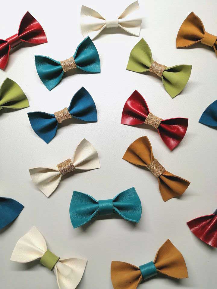 Noeuds papillon cuir mariage La Rochelle