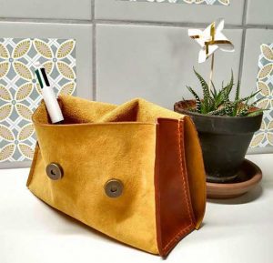 pochette cuir création artisan charente
